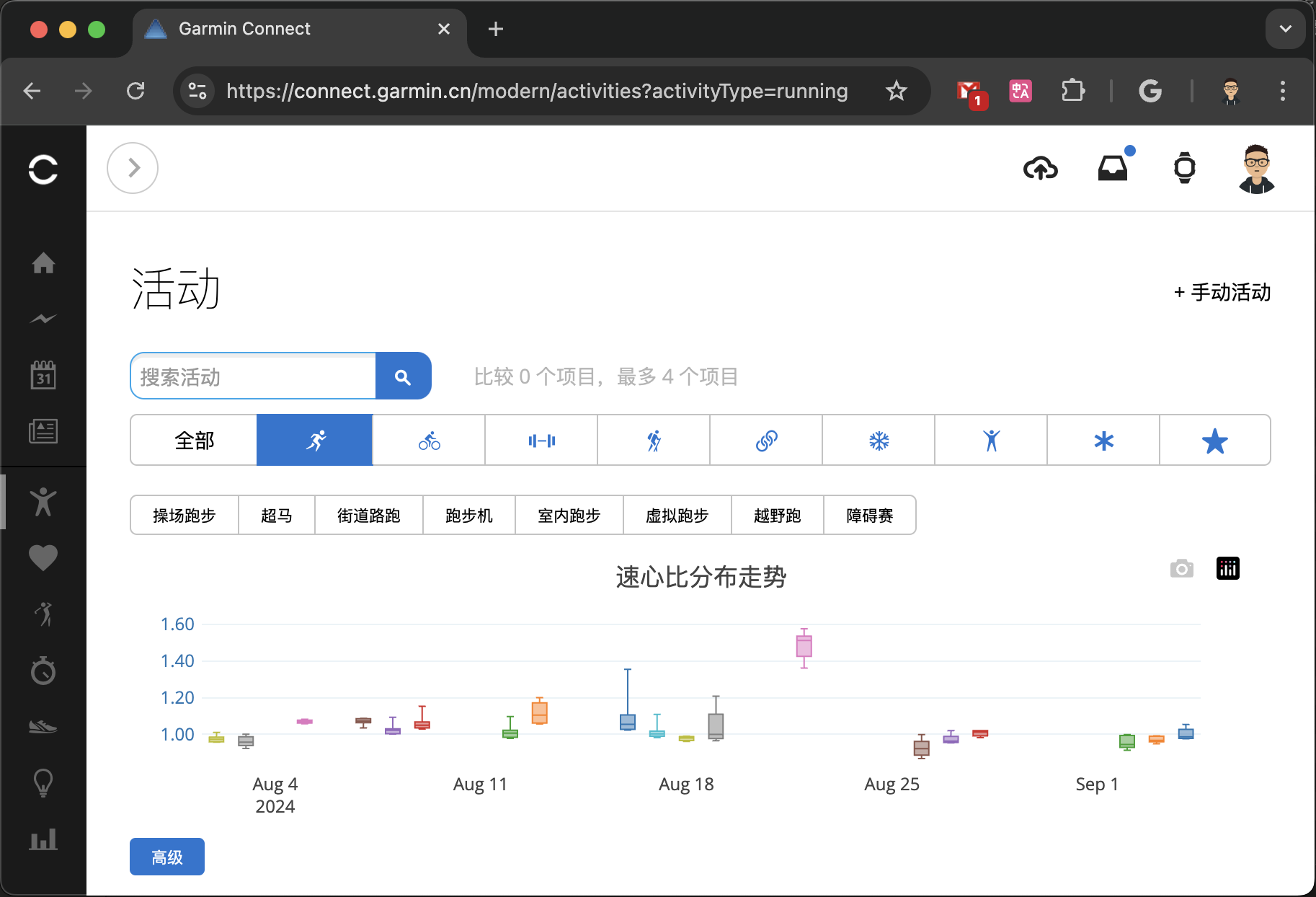 插入速心比走势的活动页